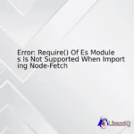 Error: Require() Of Es Modules Is Not Supported When Importing Node-Fetch