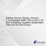 Github Action Failing: Process Completed With Exit Code 1 When Installing System Dependencies For R-Cmd-Check