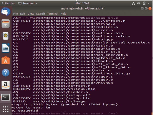 Kernel compilation terminal - Compilation And Installation Of Kernel In Linux