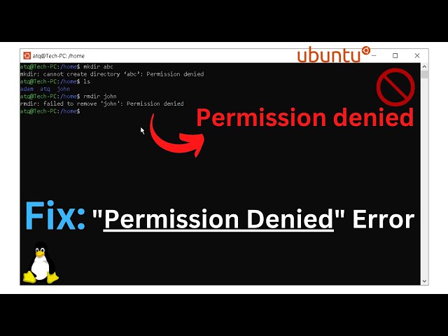 Linux terminal permission denied - Easy Fix: 