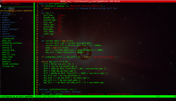 Vim editor code - Vim - The Best Programming Editor for UNIX - GeeKhmer