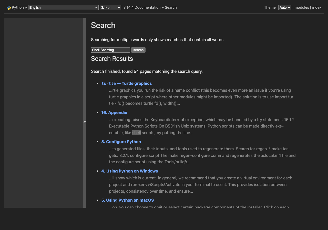 Official documentation for Shell Scripting